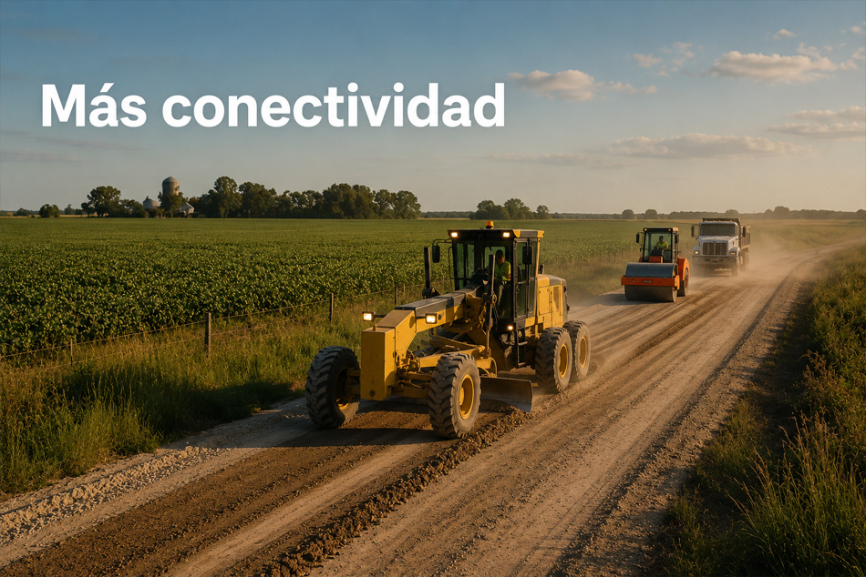 Avanzan obras de infraestructura en localidades del sur santafesino para mejorar la conectividad rural